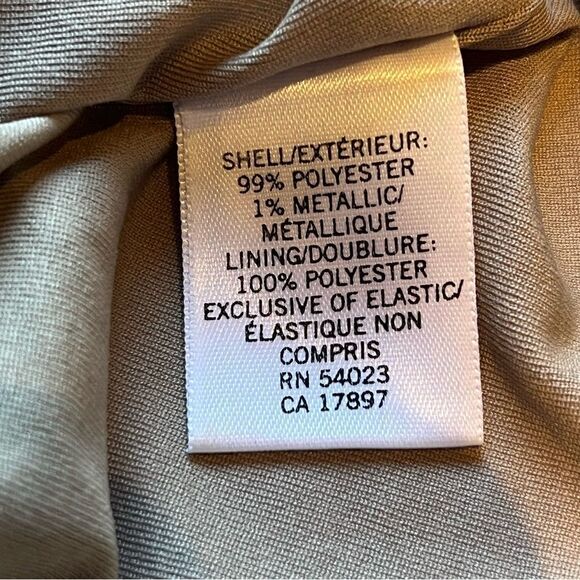 Banana Republic Factory Dress GreenTan Print Mid Length Size 4 - Picture 9 of 10